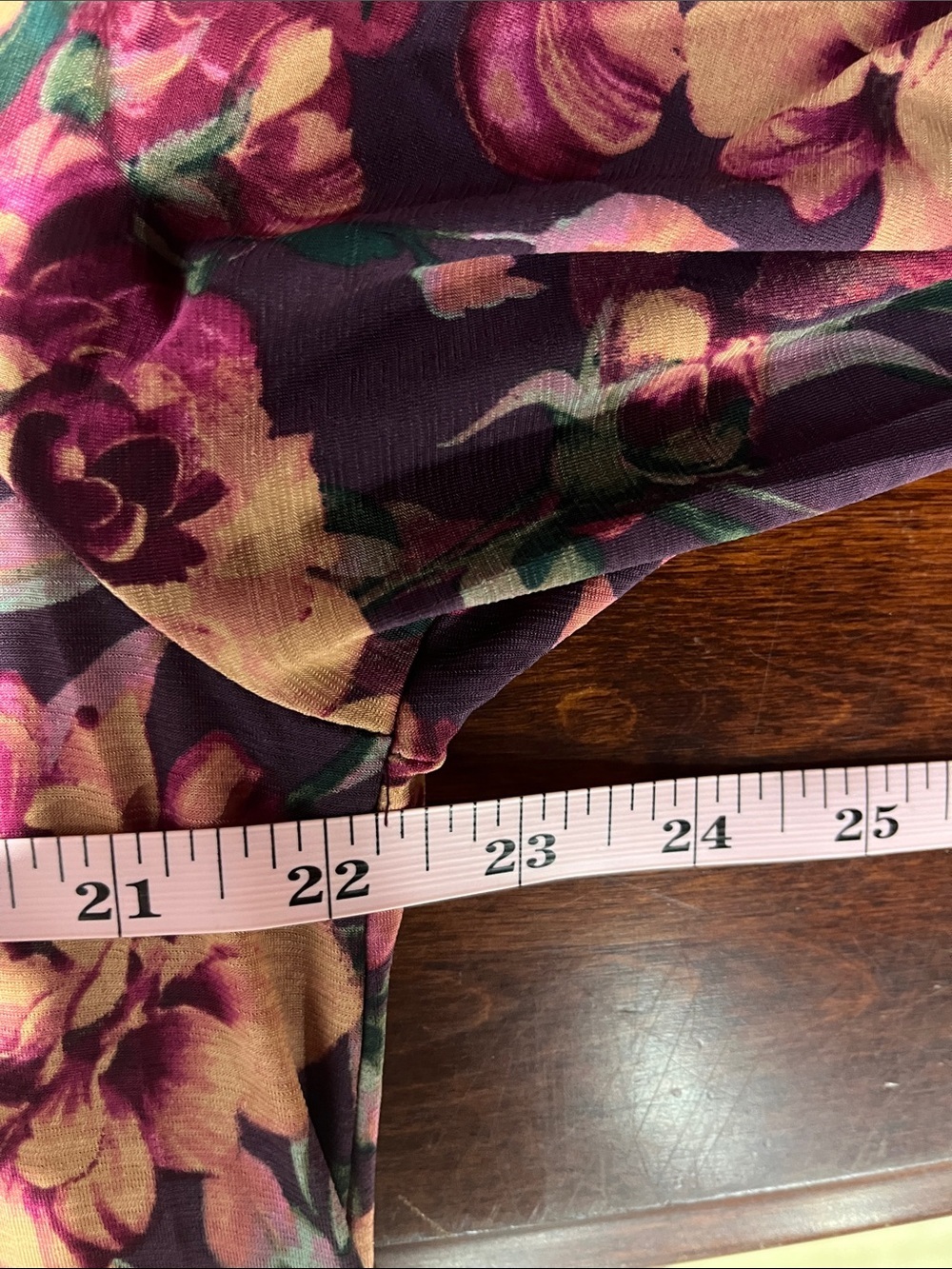 Dear Scarlett Duster/Kimono M Wine Peach Long Lines Open Front 3/4 Roll Tab NWT - Picture 10 of 10